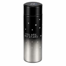 فلاسک هوشمند دماسنج دار ۵۰۰ میلی لیتر استیل | طرح YOU ARE MY STARS