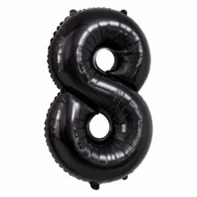 بادکنک فویلی عدد 8 مشکی