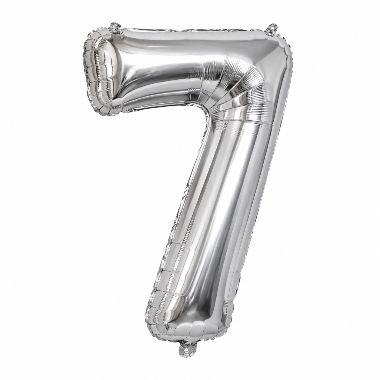 بادکنک فویلی عدد 7 نقره ای
