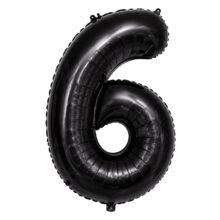 بادکنک فویلی عدد 6 مشکی