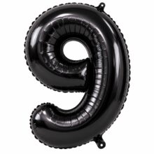 بادکنک فویلی عدد 9 مشکی