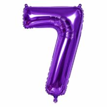 بادکنک فویلی عدد 7 بنفش