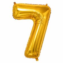بادکنک فویلی عدد 7 طلایی