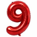 بادکنک فویلی عدد 9قرمز