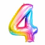 فویل عدد 32اینچ 4رنگین کمان