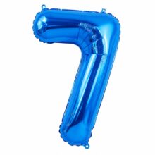بادکنک فویلی عدد 7 آبی متالیک تیره