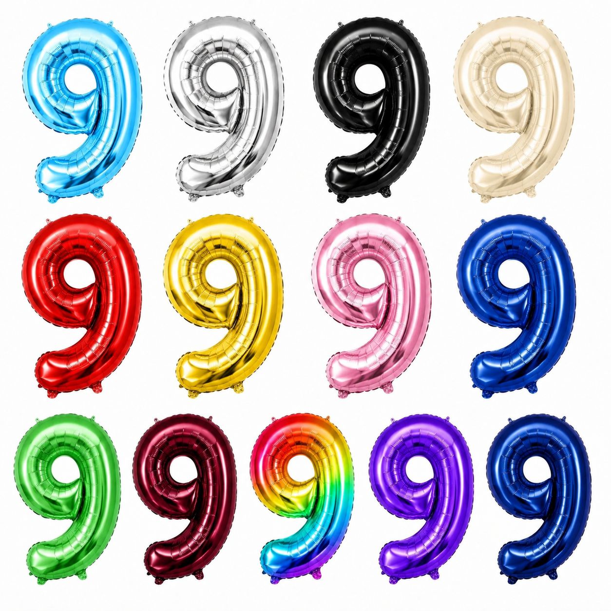 بادکنک فویلی عدد 9