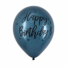 بادکنک لاتکس کروم طرح Happy Birthday-سبز تیره