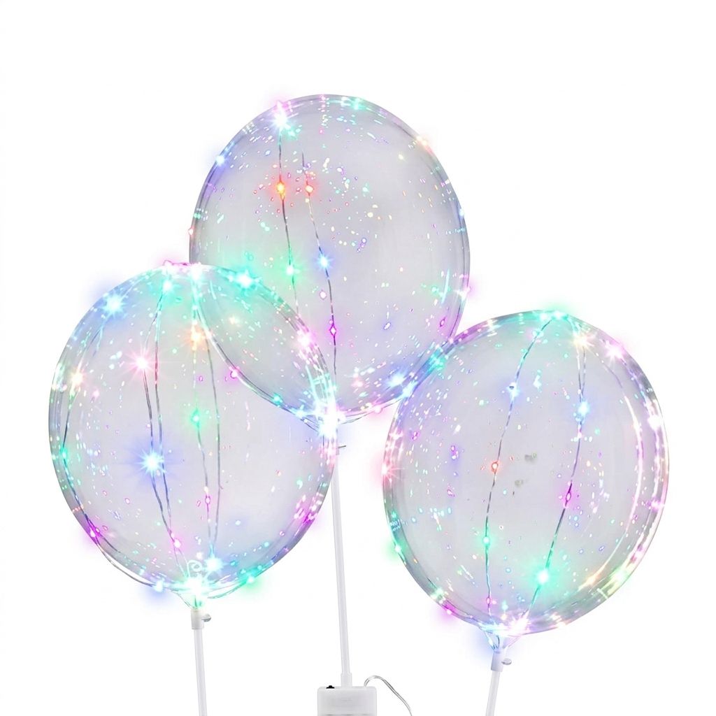 بادکنک بوبو بالن شفاف همراه ریسه LED