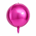 بادکنک فویلی اوربز سرخابی | متالیک براق 3 فویل اوربز سرخابی