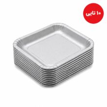 10 عددی پیش دستی پاستیلی نقره ای یکبار مصرف
