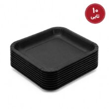 10 عددی پیش دستی پاستیلی مشکی یکبار مصرف