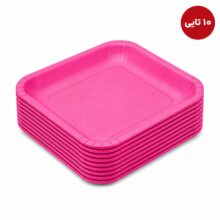 10 عددی پیش دستی پاستیلی سرخابی یکبار مصرف