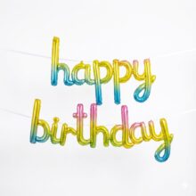 بادکنک فویلی هپی برت دی پیوسته | فونت دکتری (Happy Birthday)