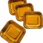 پیش دستی کاغذی متالایز طلایی