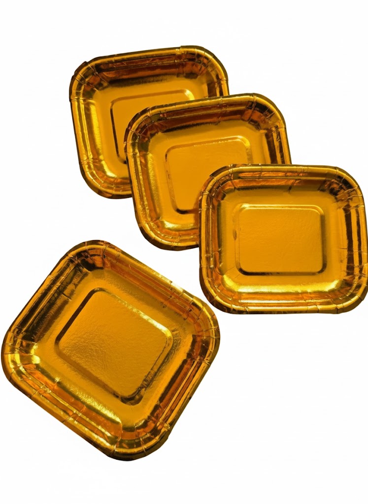 پیش دستی کاغذی متالایز طلایی