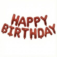 بادکنک فویلی حروف هپی برس دی قرمز | happy birthday